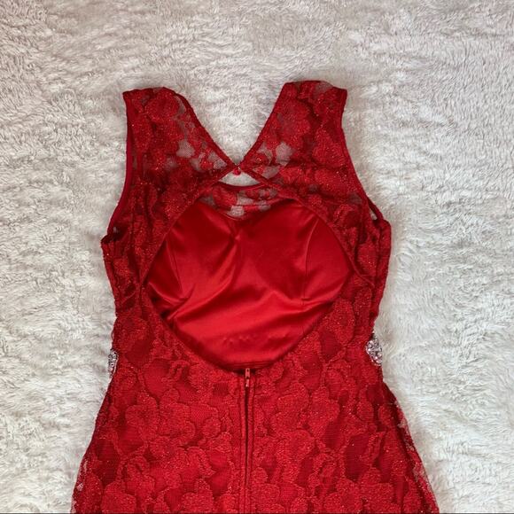 City Studio Jessica Rabbit lace mermaid sheath evening gown maxi dress, 9 NWT - Picture 15 of 15